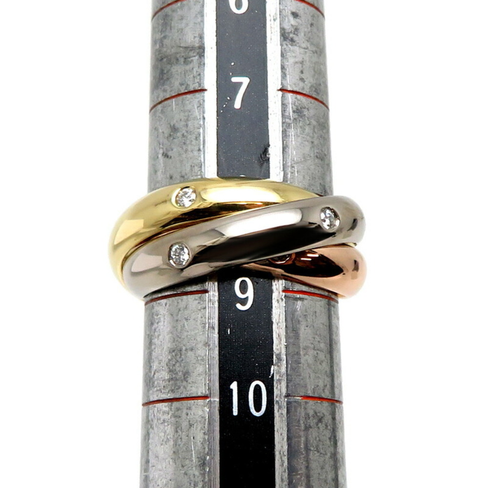 Cartier #48 Trinity Diamond Ladies Ring B40388 750 Yellow Gold Size 8 - Picture 7 of 10